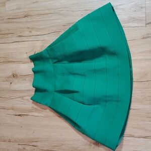H&M Kelly Green Skater Skirt Size XS